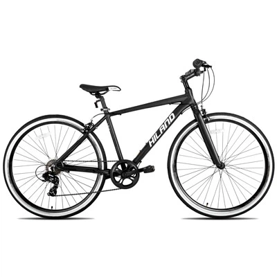 Joykie Hiland Hybrid Bike 700C عجلات 7 سرعات للرجال والسيدات الخطوة - أو خطوة - من خلال الإطار ، دراجة الركاب الحضرية ، دراجة الطريق ، للبالغين