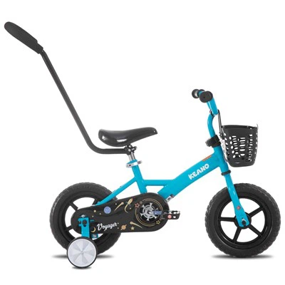 دراجة أطفال JOYKIE JOYSTAR مقاس 10/12 بوصة للأولاد والبنات من عمر 1-4 سنوات، دراجة أطفال صغيرة مع عجلات تدريب وسلة دراجة أطفال